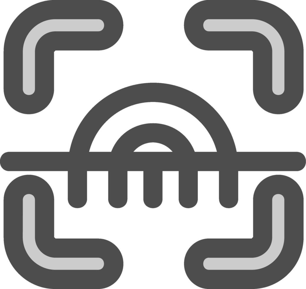 Scanner Line Filled Greyscale Icon vector