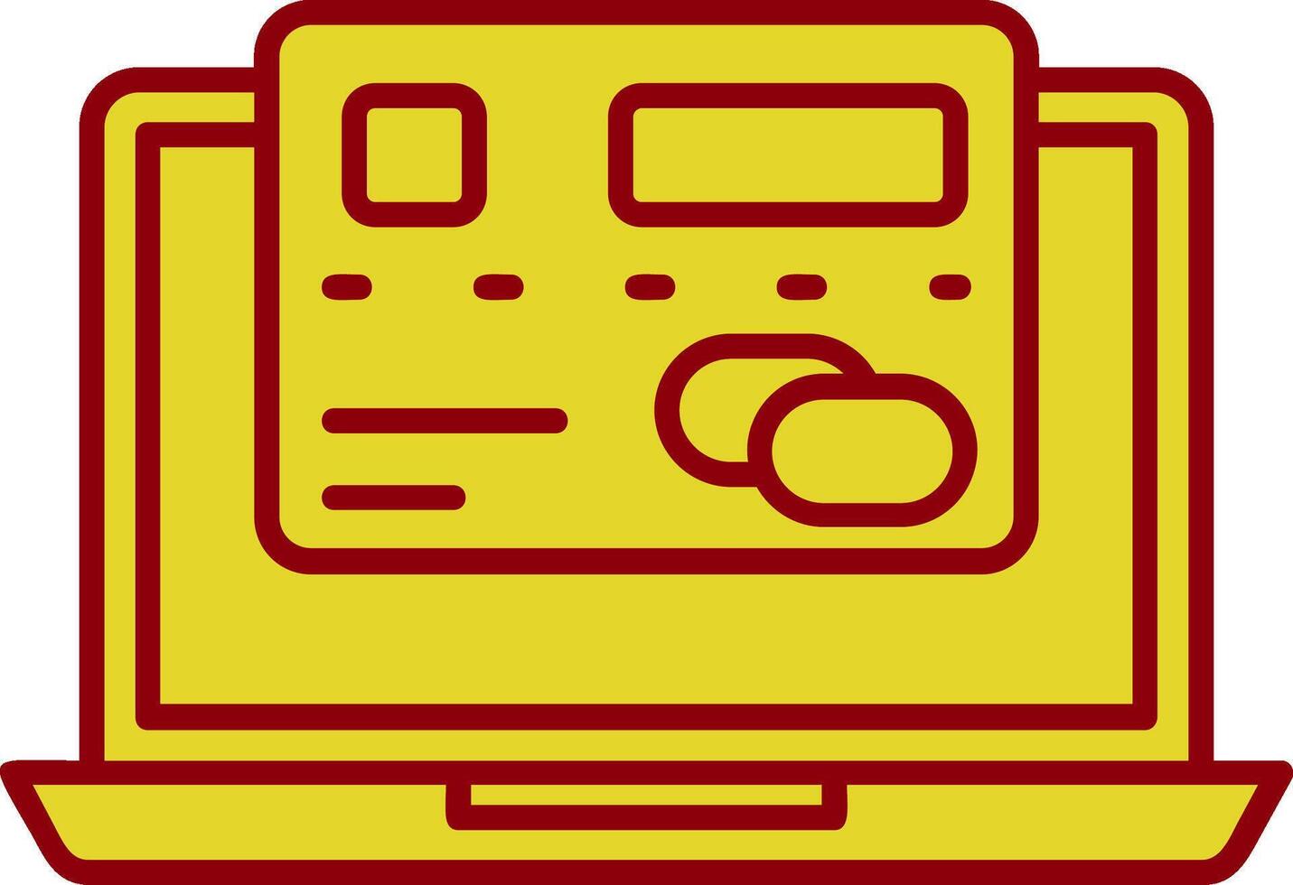 Laptop Vintage Icon vector