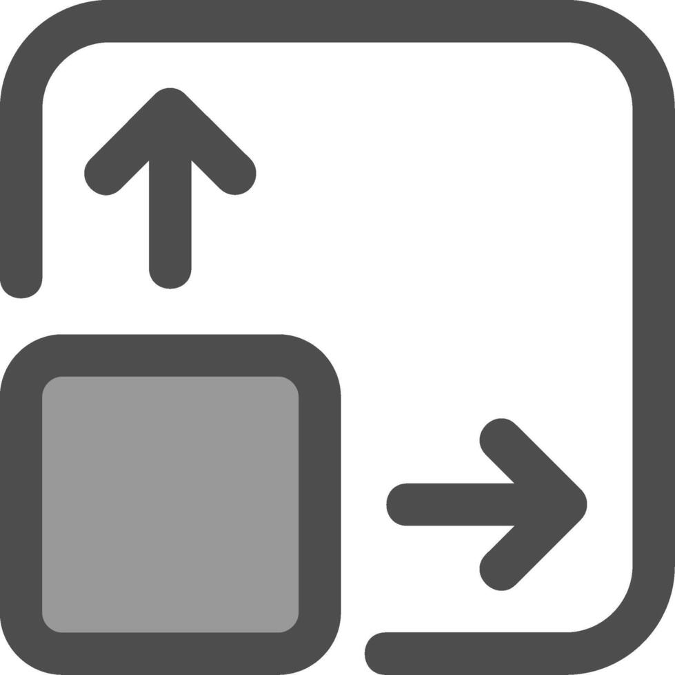Expand Line Filled Greyscale Icon vector