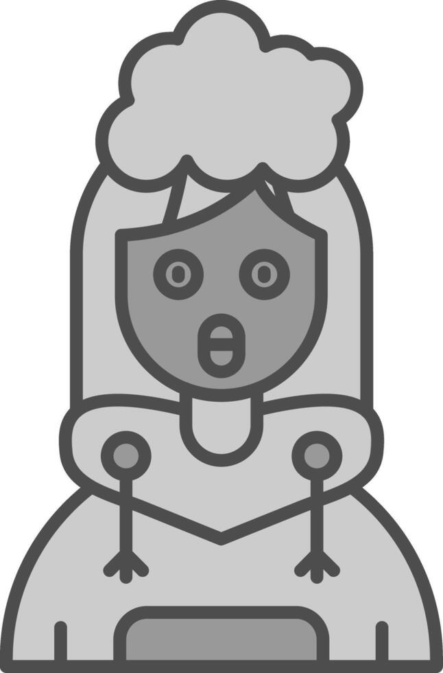 Exploding Line Filled Greyscale Icon vector