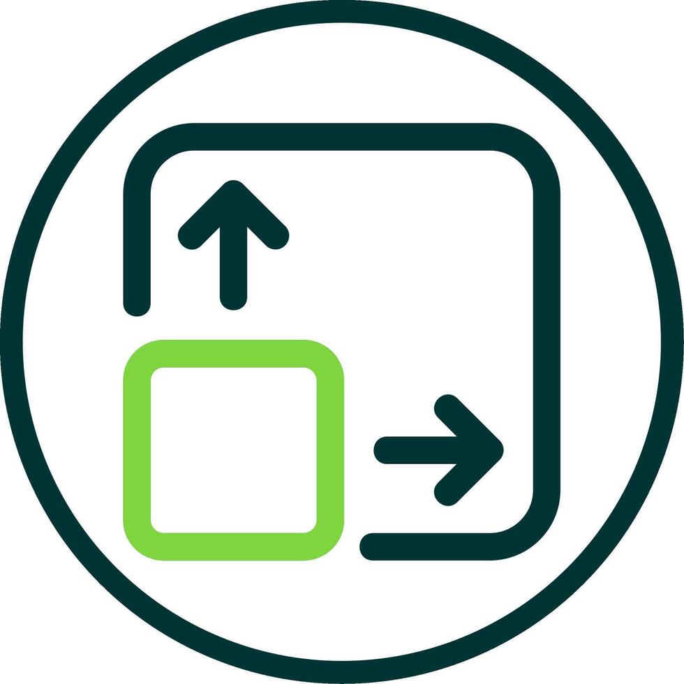 Expand Line Circle Icon vector