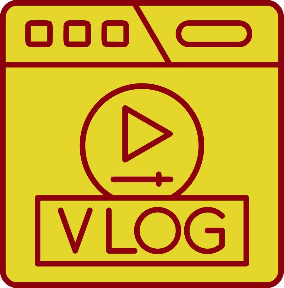 Vlog Vintage Icon vector