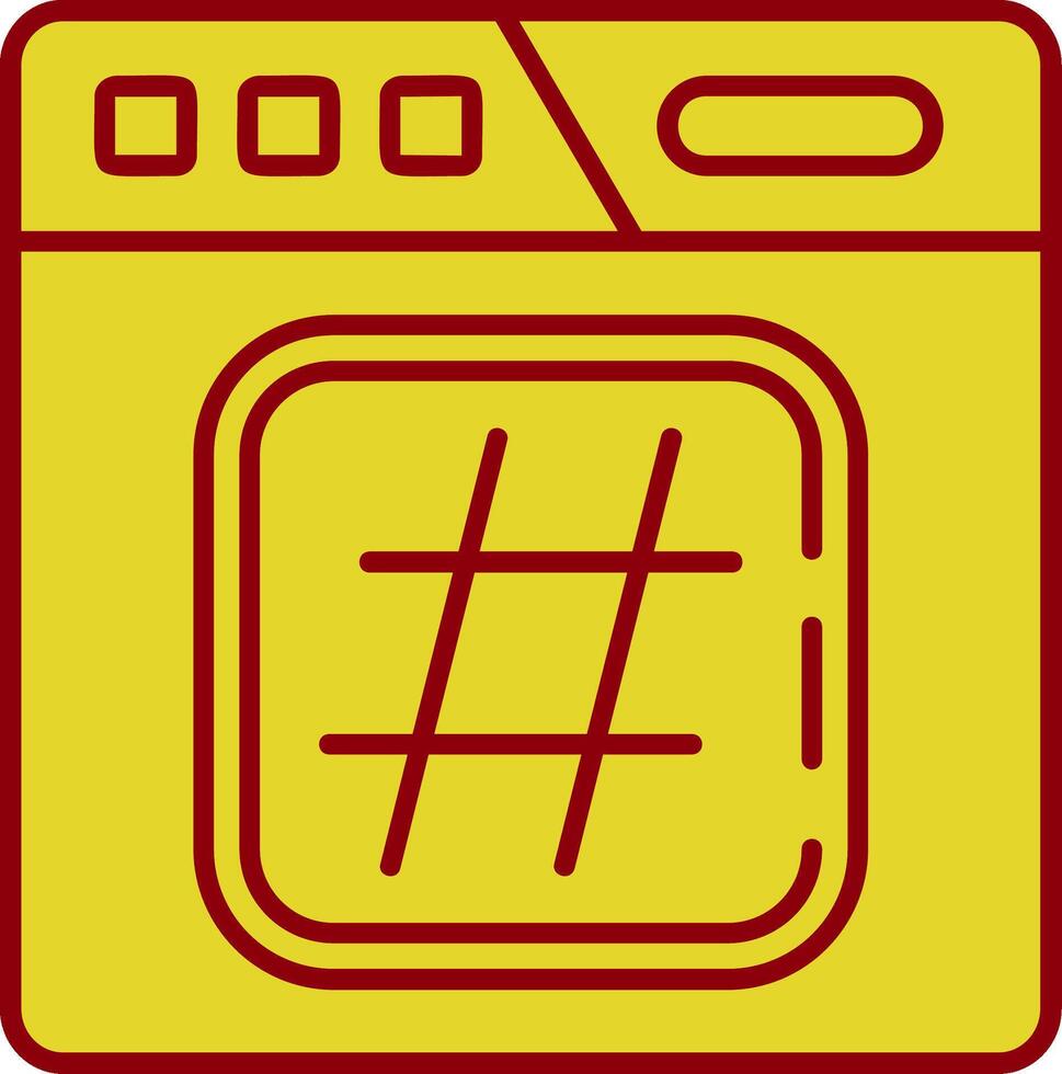 hashtag Clásico icono vector