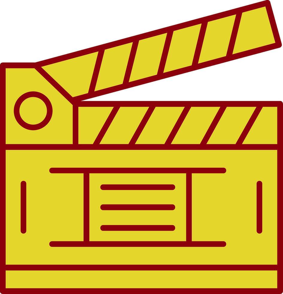 Clapperboard Vintage Icon vector