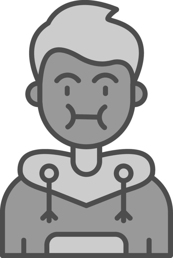 Sickness Line Filled Greyscale Icon vector