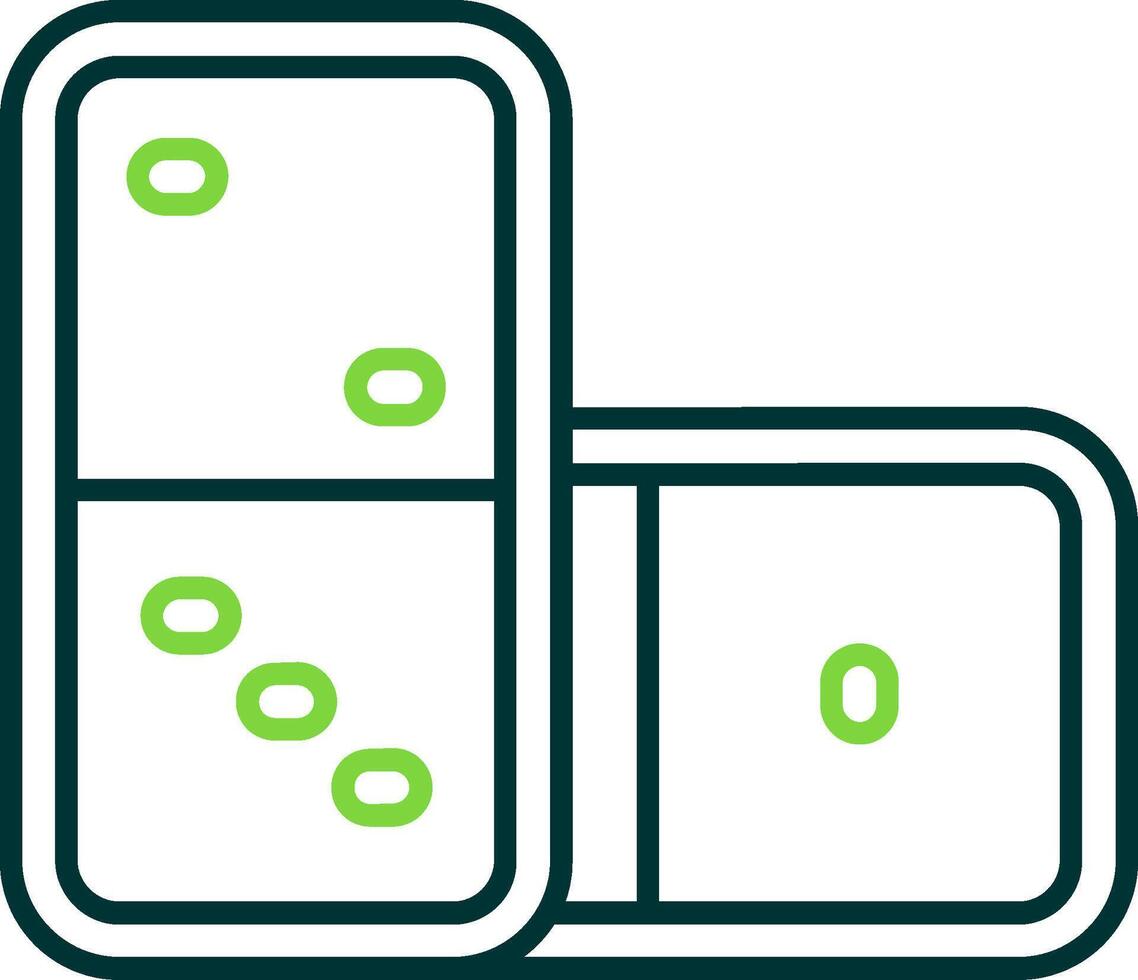 Domino Line Circle Icon vector