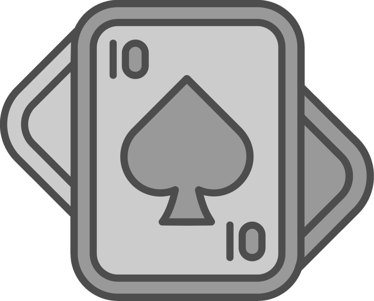 Spades Line Filled Greyscale Icon vector