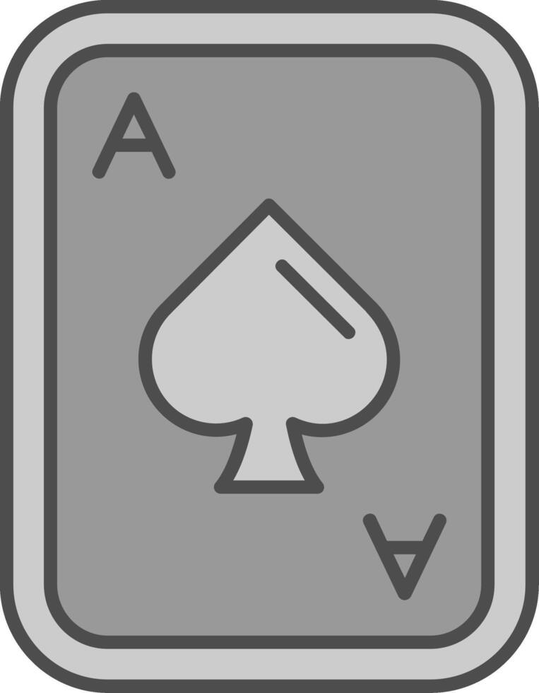 Spades Line Filled Greyscale Icon vector