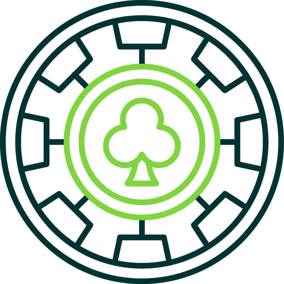 Chip Line Circle Icon vector
