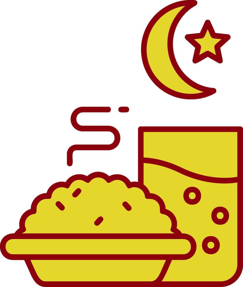 Iftar Vintage Icon vector