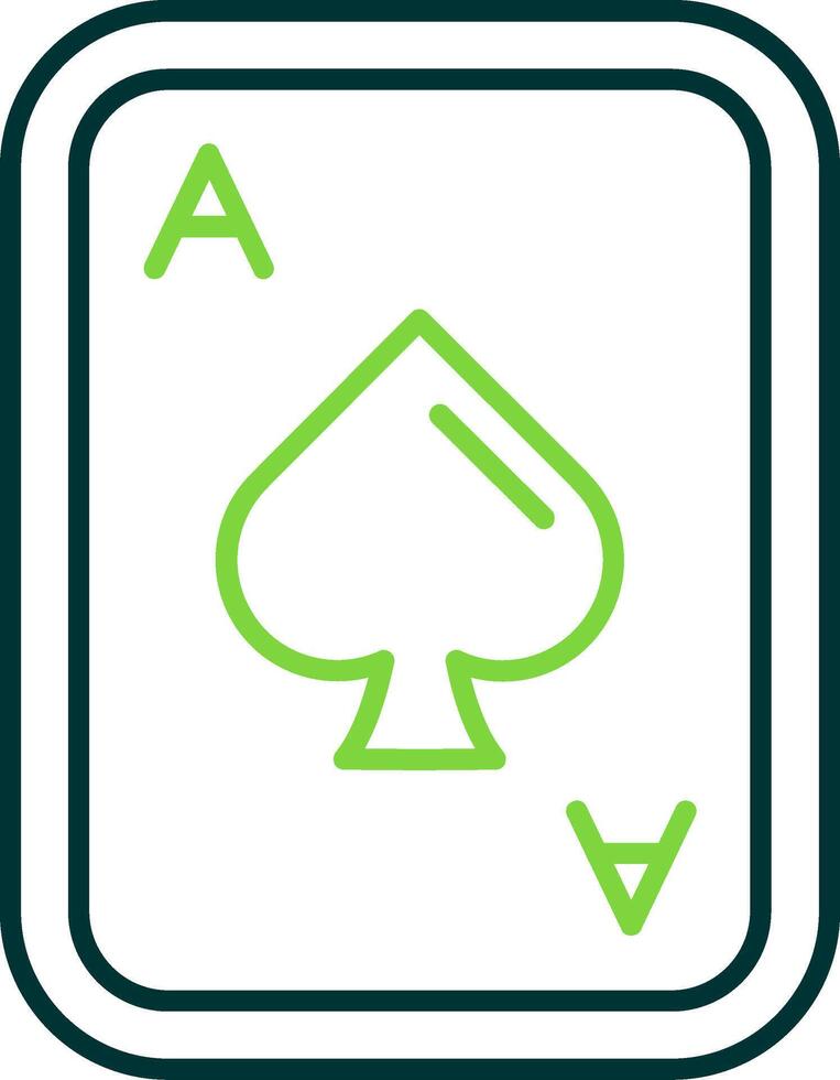 Spades Line Circle Icon vector