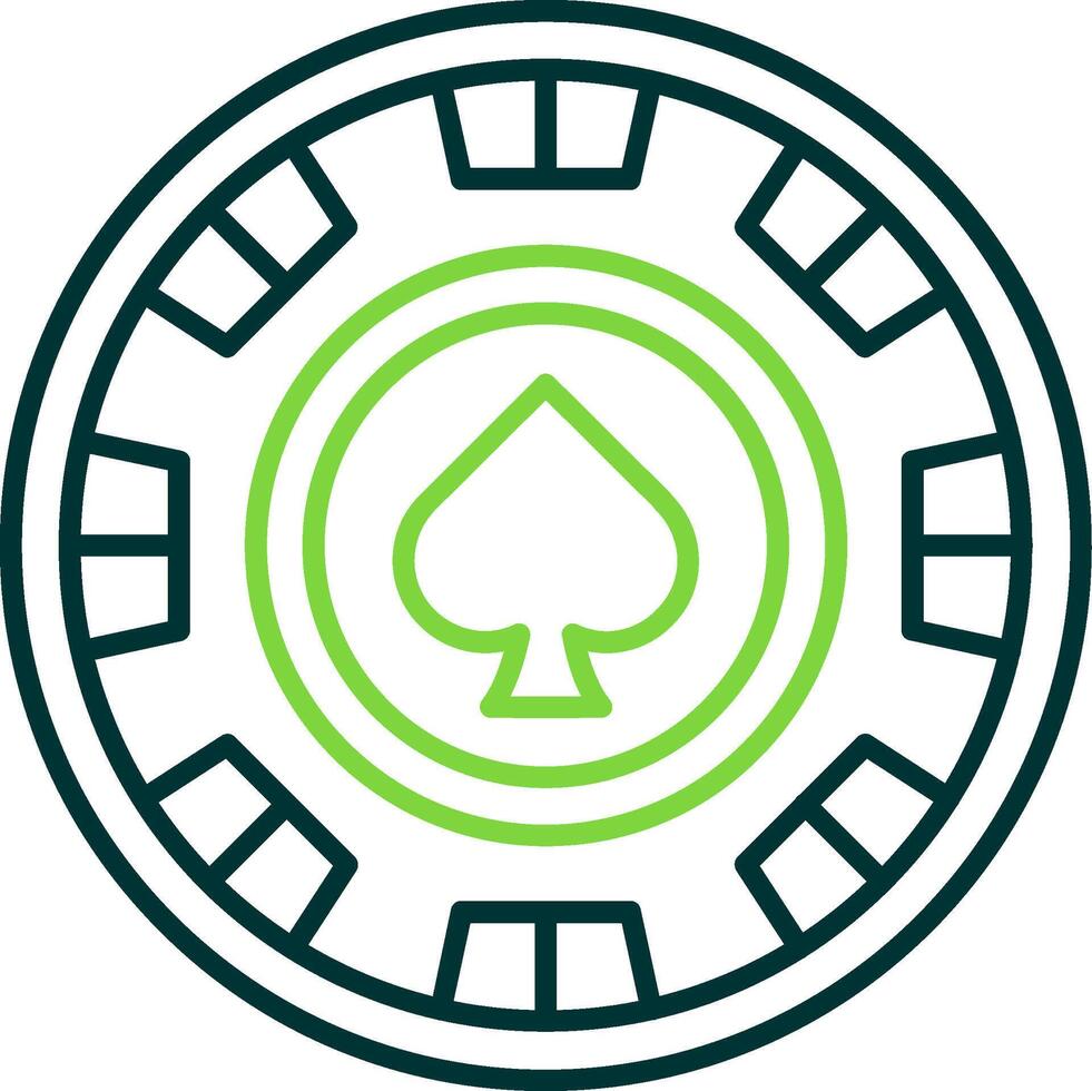 Chip Line Circle Icon vector