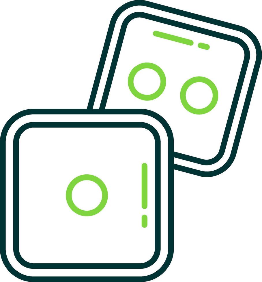 Dice Line Circle Icon vector