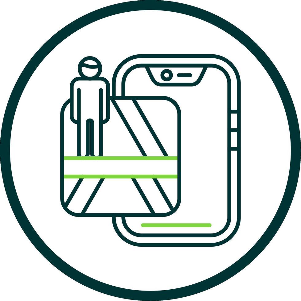 Street Line Circle Icon vector