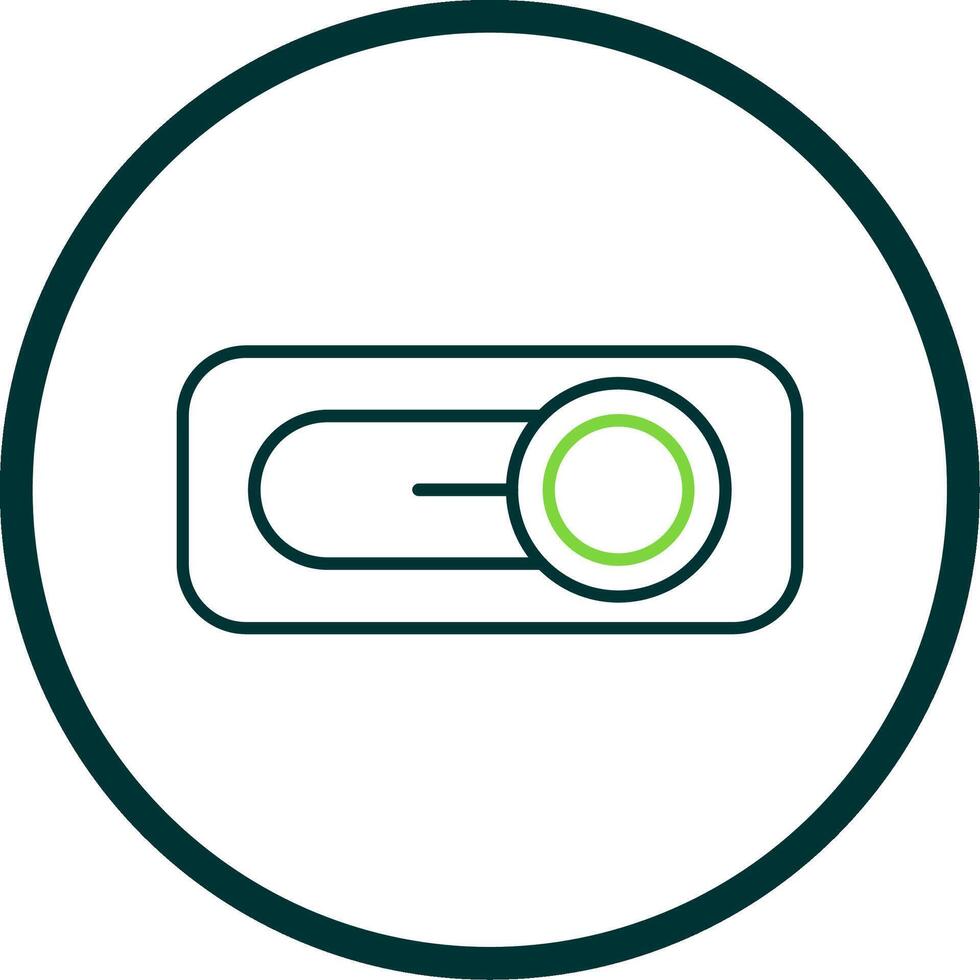 Switch Line Circle Icon vector
