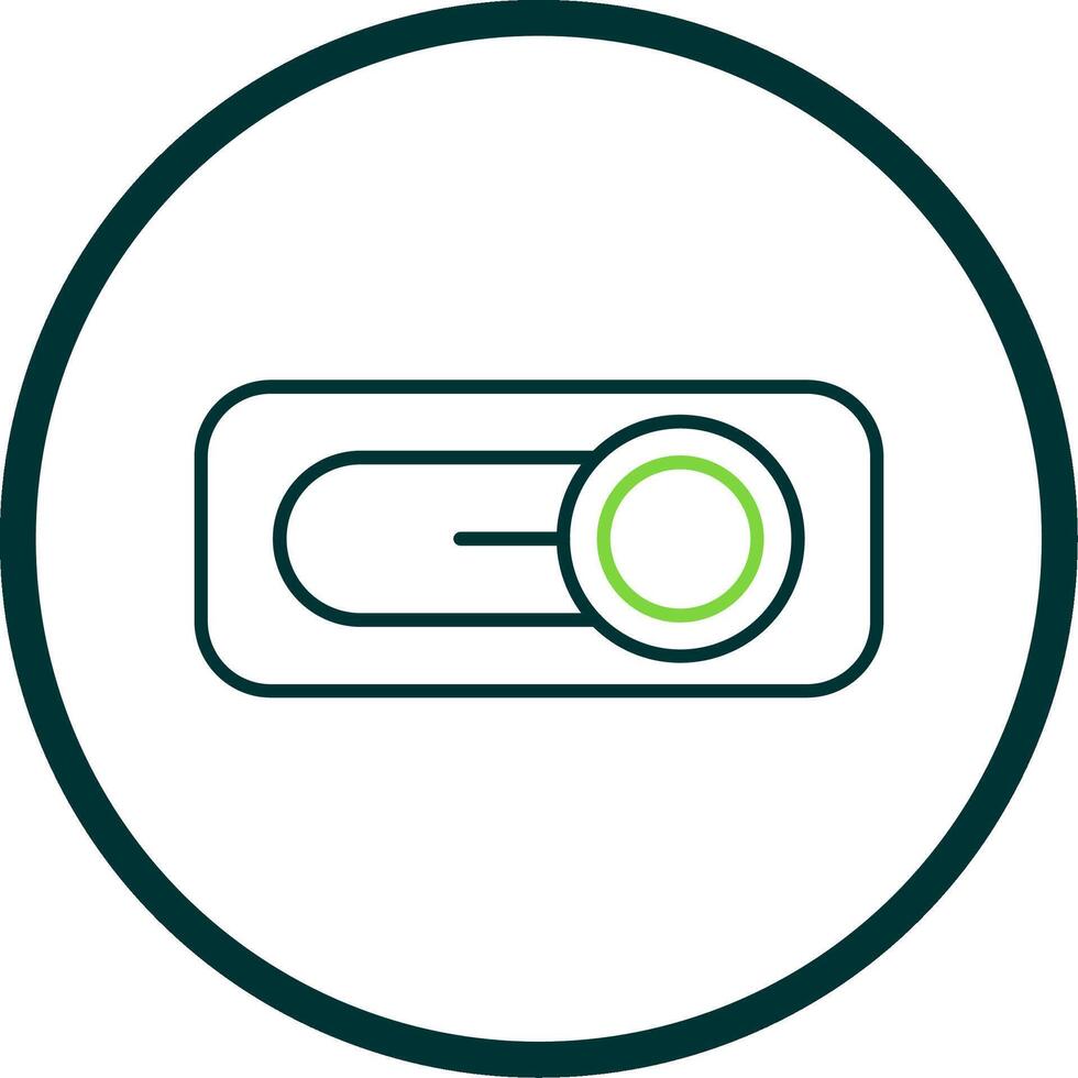Switch Line Circle Icon vector