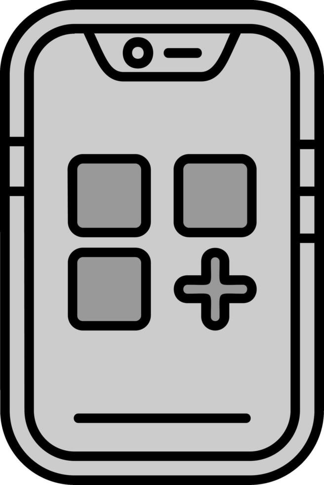 App Line Filled Greyscale Icon vector