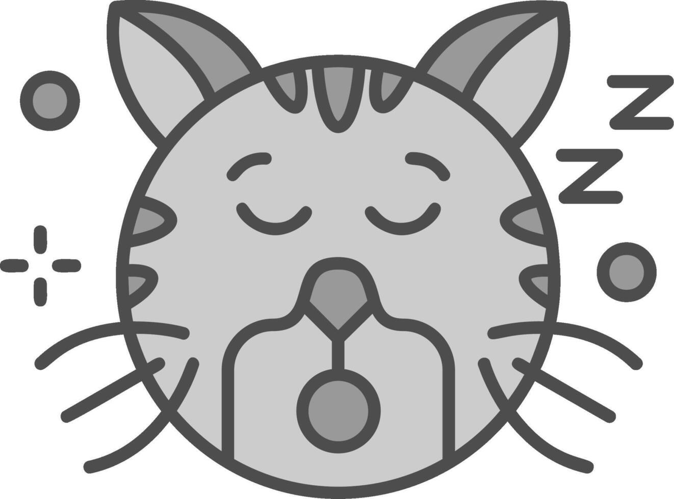 Sleep Line Filled Greyscale Icon vector