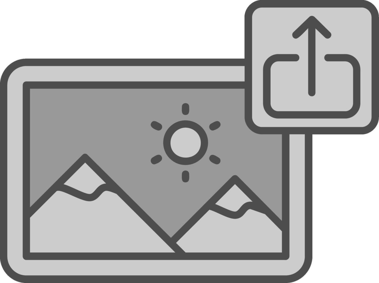 Export Line Filled Greyscale Icon vector