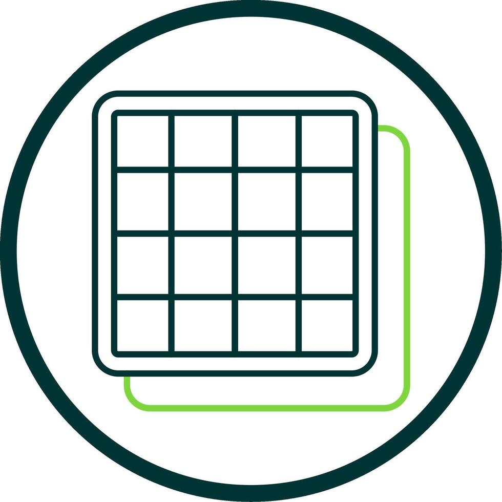 Grid Line Circle Icon vector