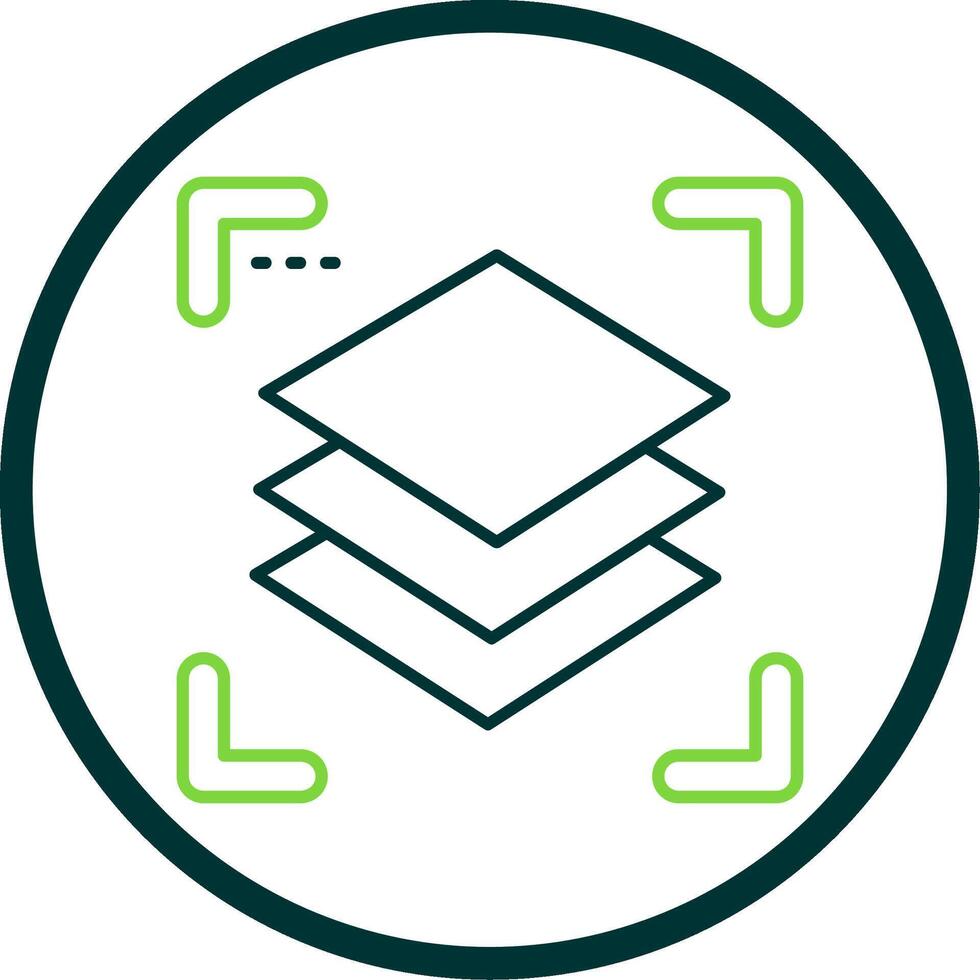 Layers Line Circle Icon vector