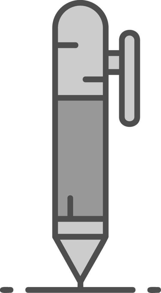 Pen Line Filled Greyscale Icon vector