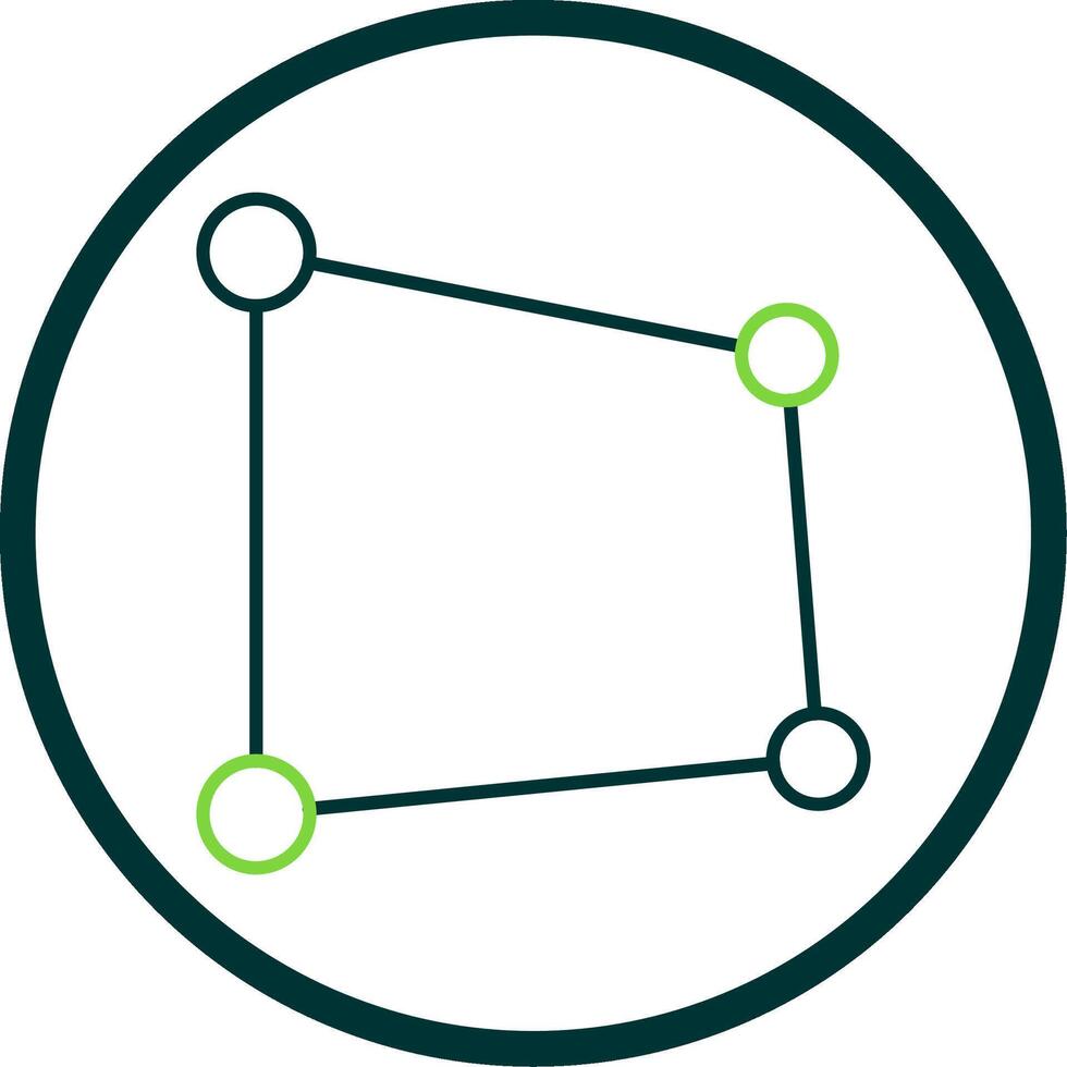 Perspective Line Circle Icon vector