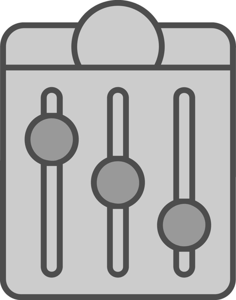 Equalizer Line Filled Greyscale Icon vector