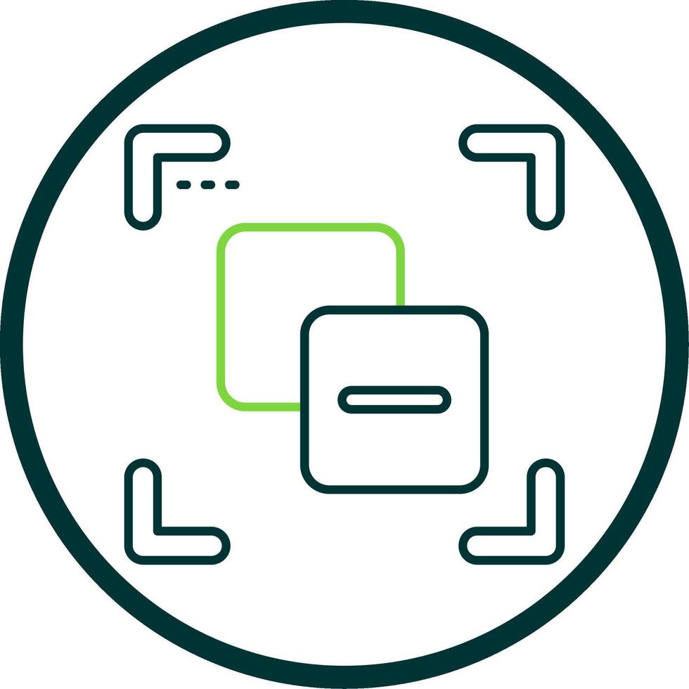 Substract Line Circle Icon vector