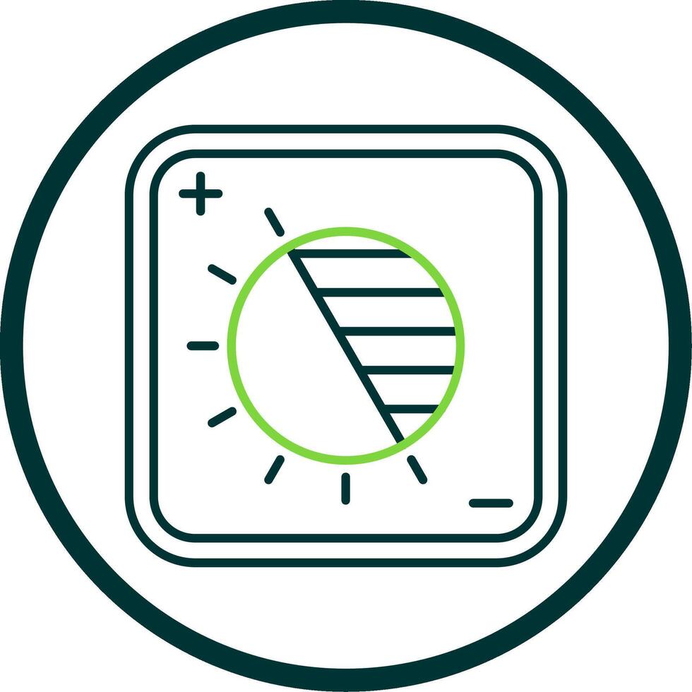 Exposure Line Circle Icon vector