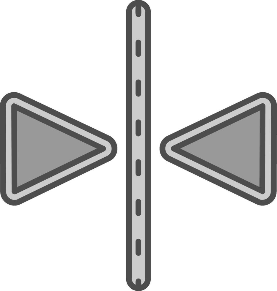 Flip Line Filled Greyscale Icon vector