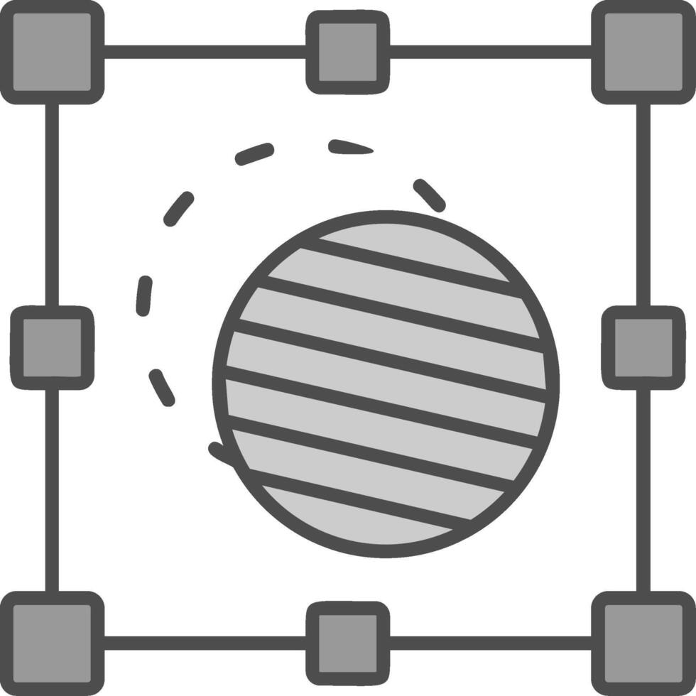 Mask Line Filled Greyscale Icon vector