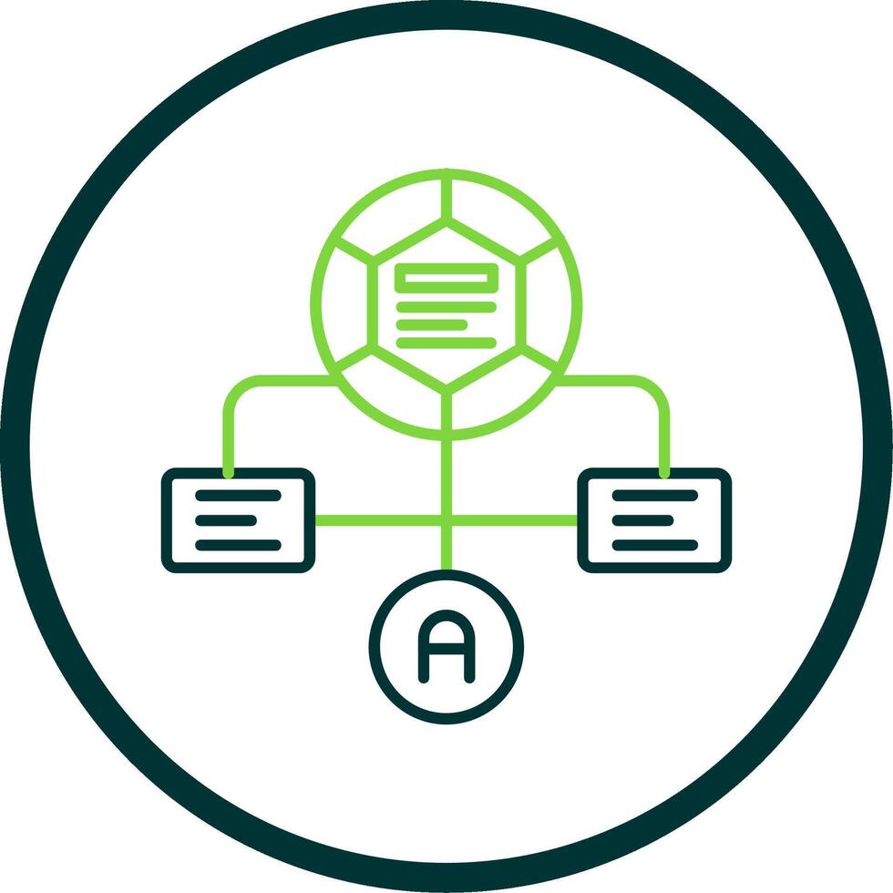 Workflow Line Circle Icon vector