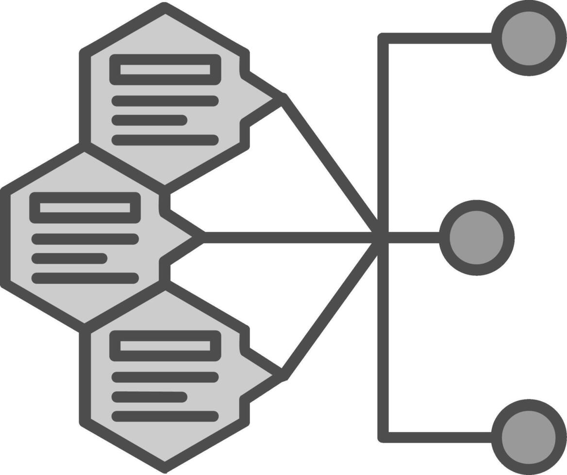 Index Line Filled Greyscale Icon vector