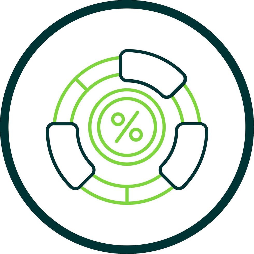 Ratio Line Circle Icon vector