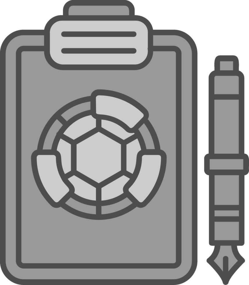 Report Line Filled Greyscale Icon vector