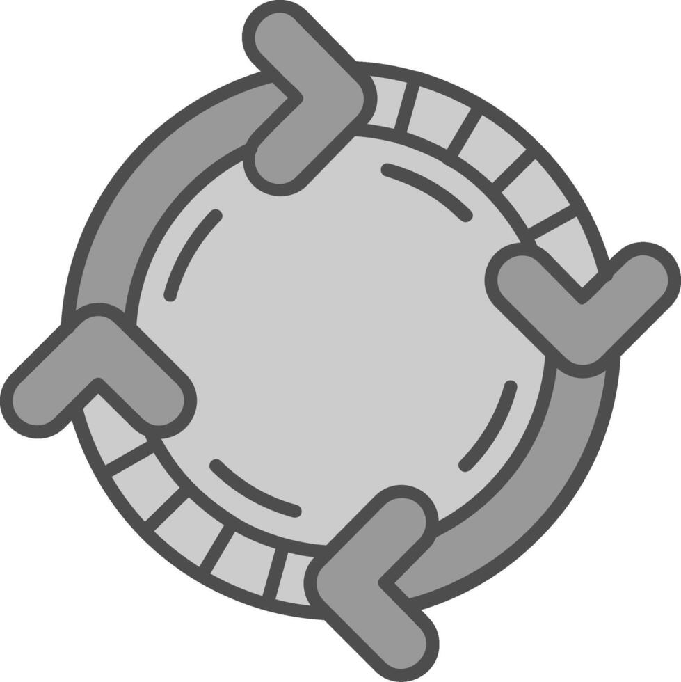 Diagram Line Filled Greyscale Icon vector