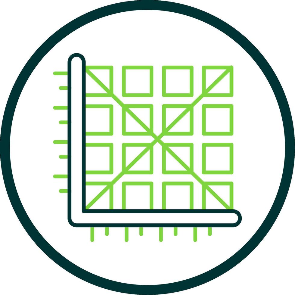 Matrix Line Circle Icon vector