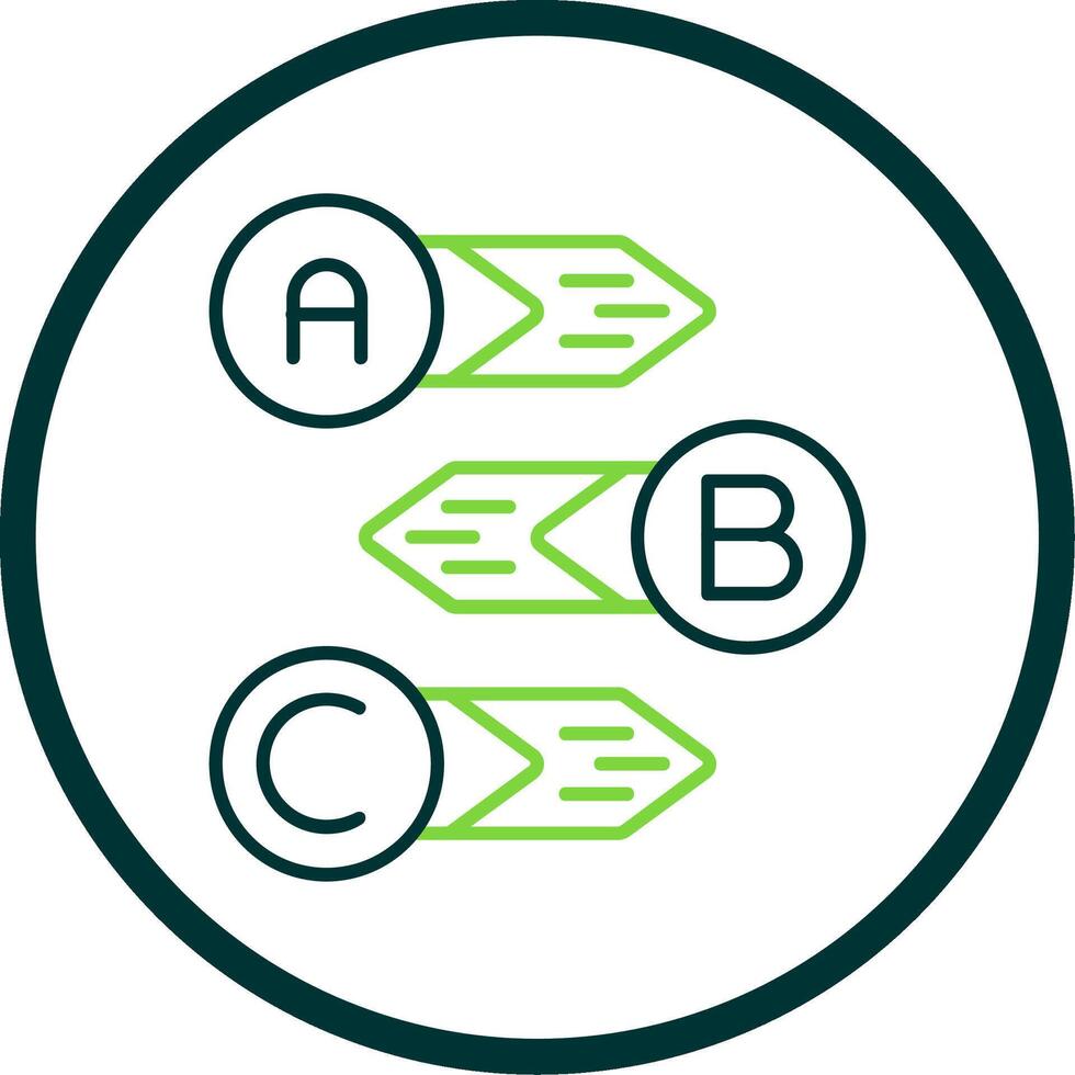 Diagram Line Circle Icon vector