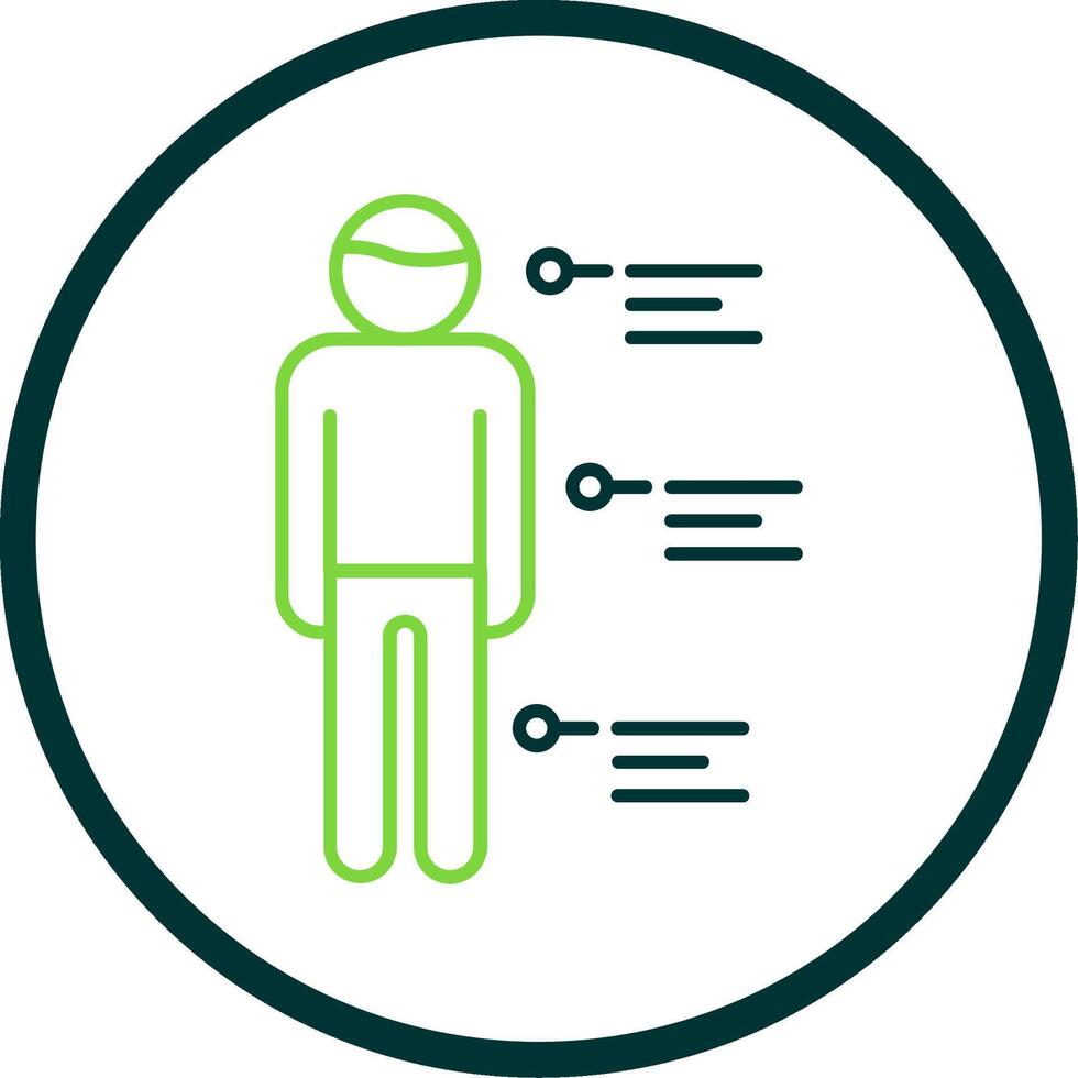 Person Line Circle Icon vector