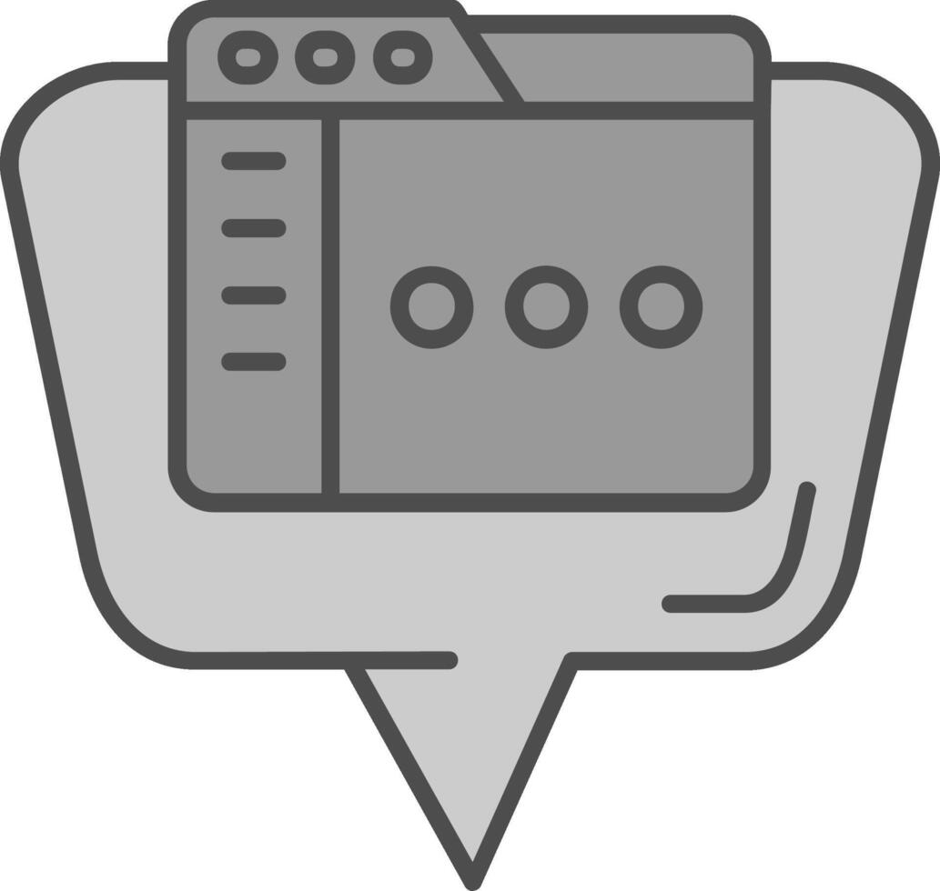 Browser Line Filled Greyscale Icon vector