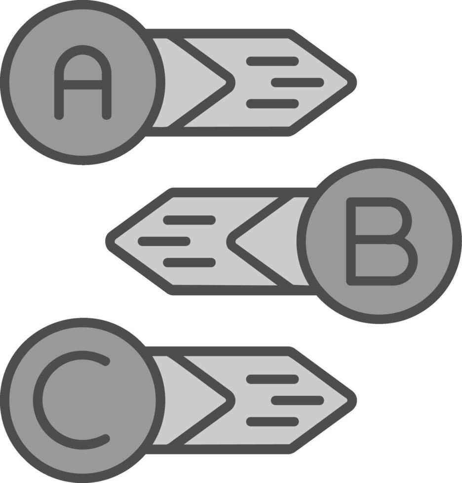 Diagram Line Filled Greyscale Icon vector