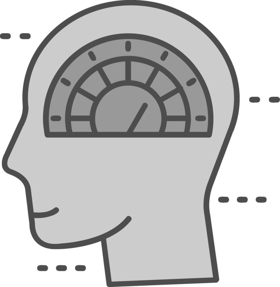 Psychology Line Filled Greyscale Icon vector