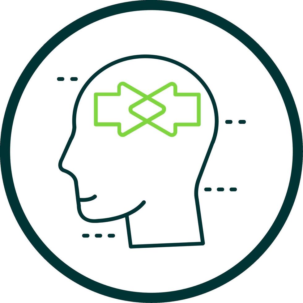 Conflict Line Circle Icon vector