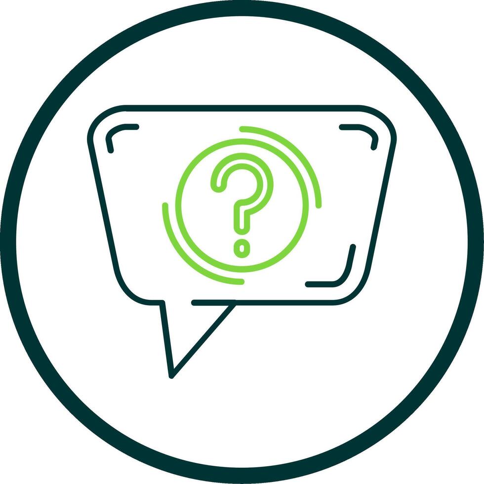 Question Line Circle Icon vector