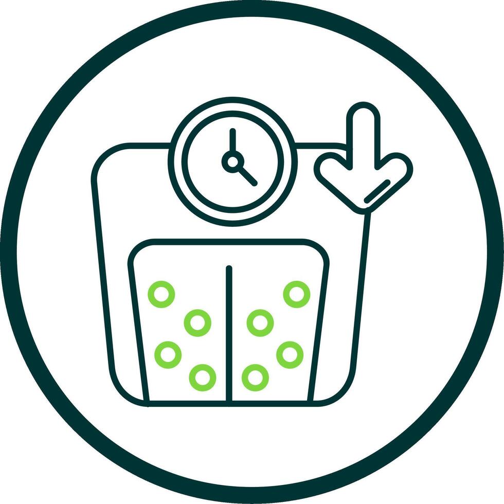 Weight Line Circle Icon vector