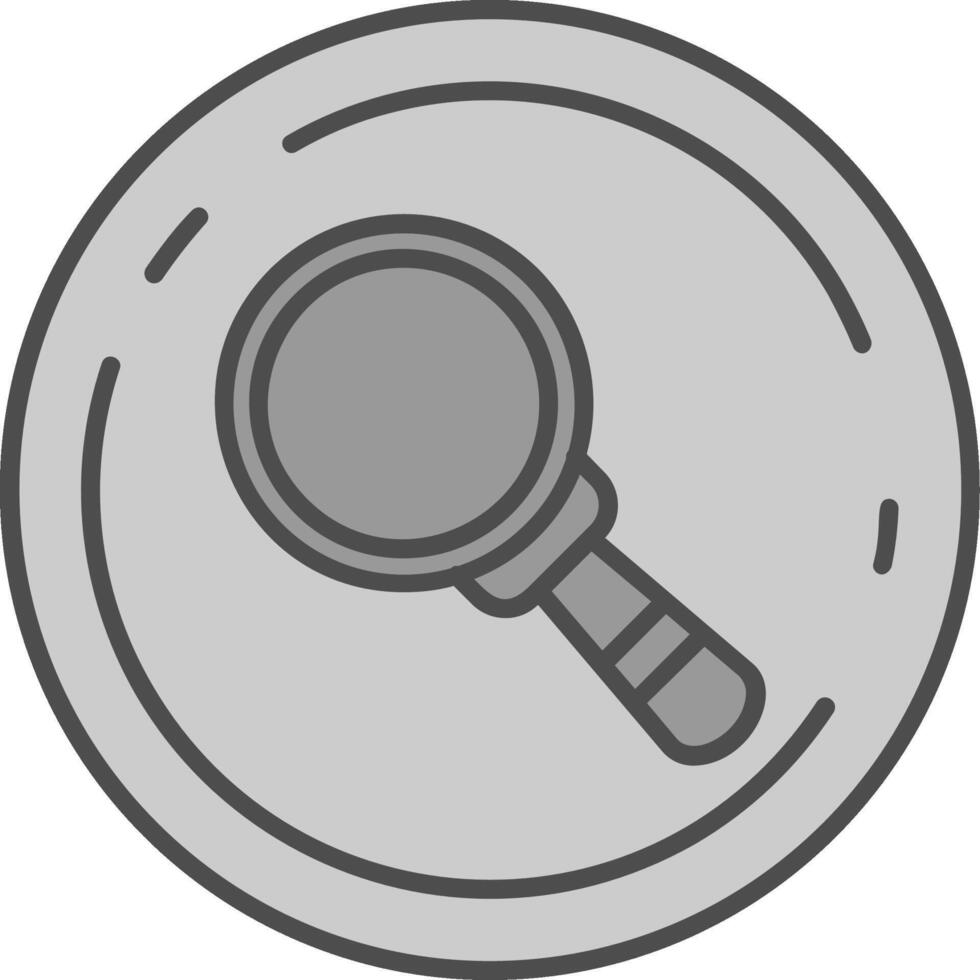 Search Line Filled Greyscale Icon vector