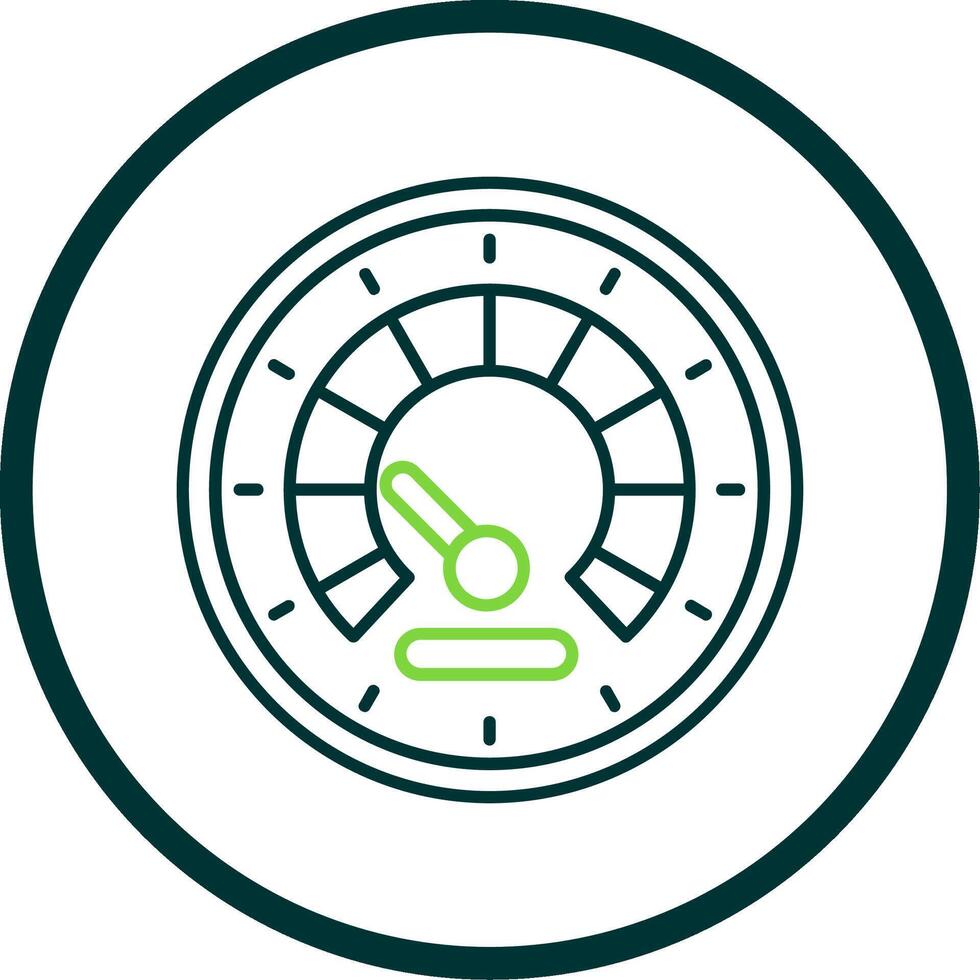 Speedometer Line Circle Icon vector