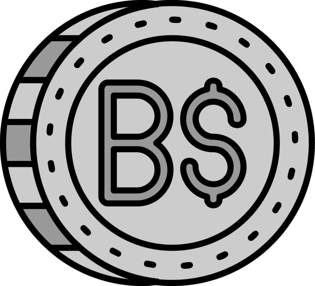 Brunei Line Filled Greyscale Icon vector