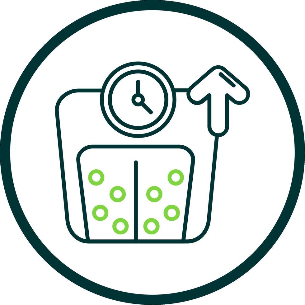 Weight Line Circle Icon vector